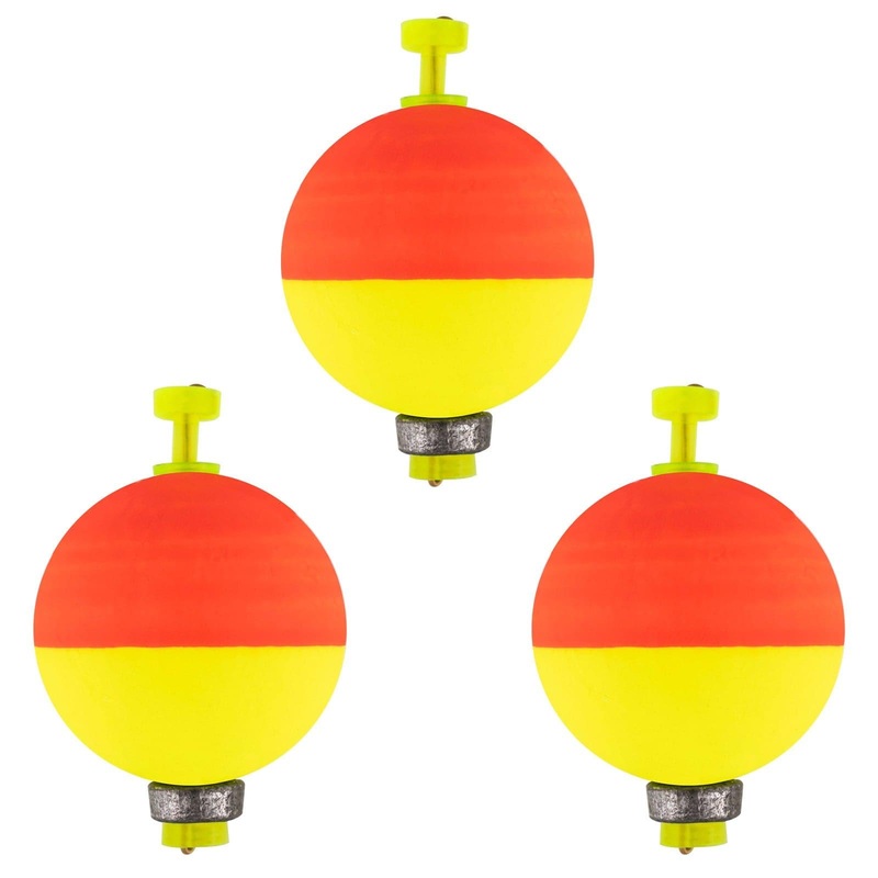 Dr.Fish 10pcs Fishing Weighted Bobbers Egg Floats 1/6-3/8oz Red 1/6oz
