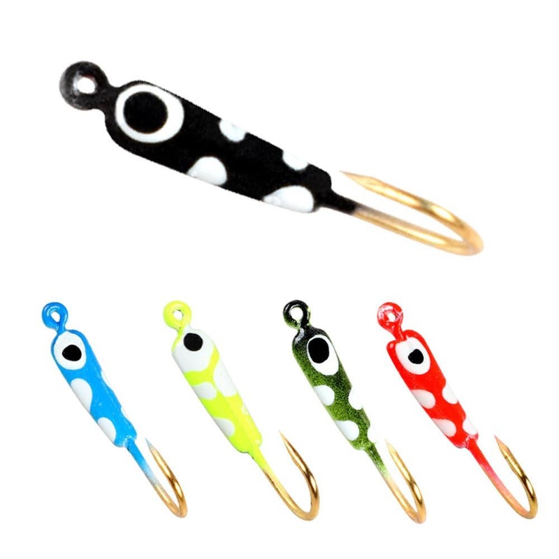 Dr.Fish 10pcs  Ice Fishing Glow Mini  Jigs 0.7g A