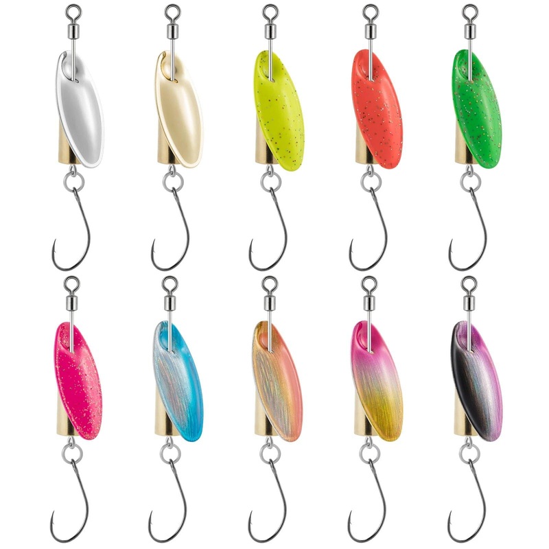 Dr.Fish 10pcs  Spinnerbait Lures Kits   2.44” 1/4oz