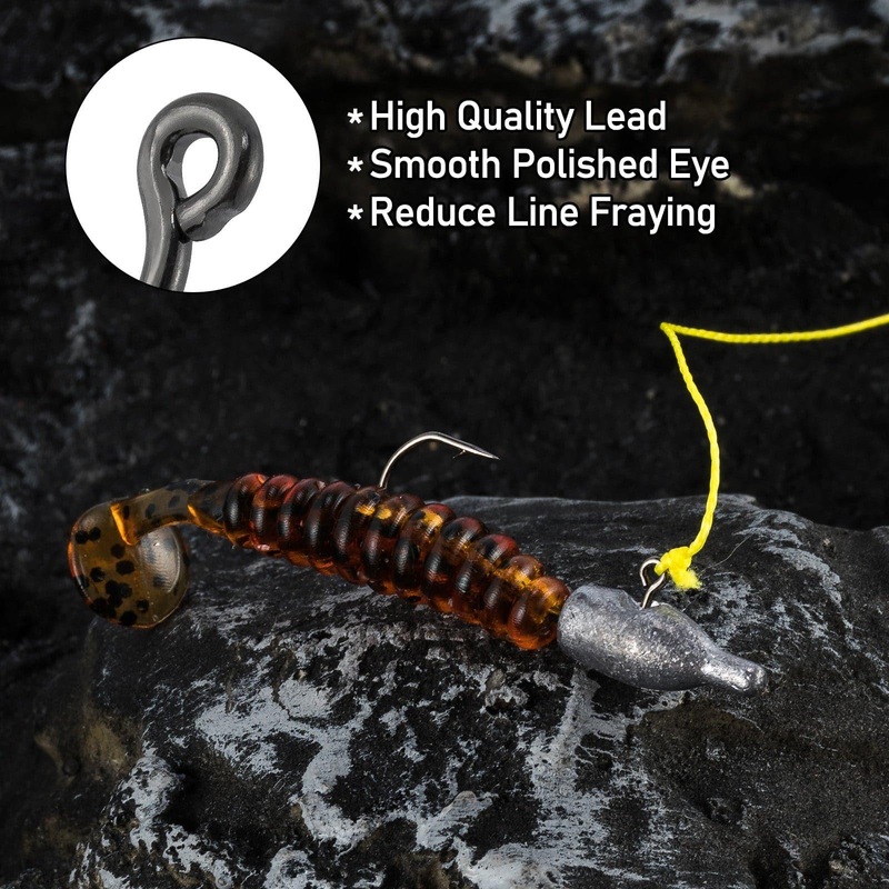 Dr.Fish 20pcs Tube Jig Head 1/32oz-3/16oz 32oz