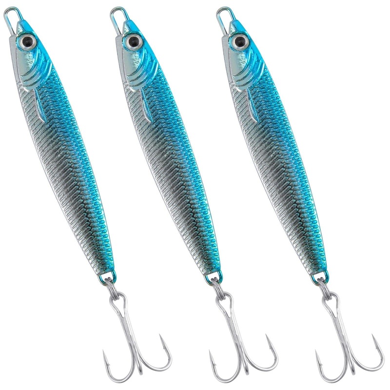 Dr.Fish 3pcs Metal Sea Fishing Lures 1.06oz green