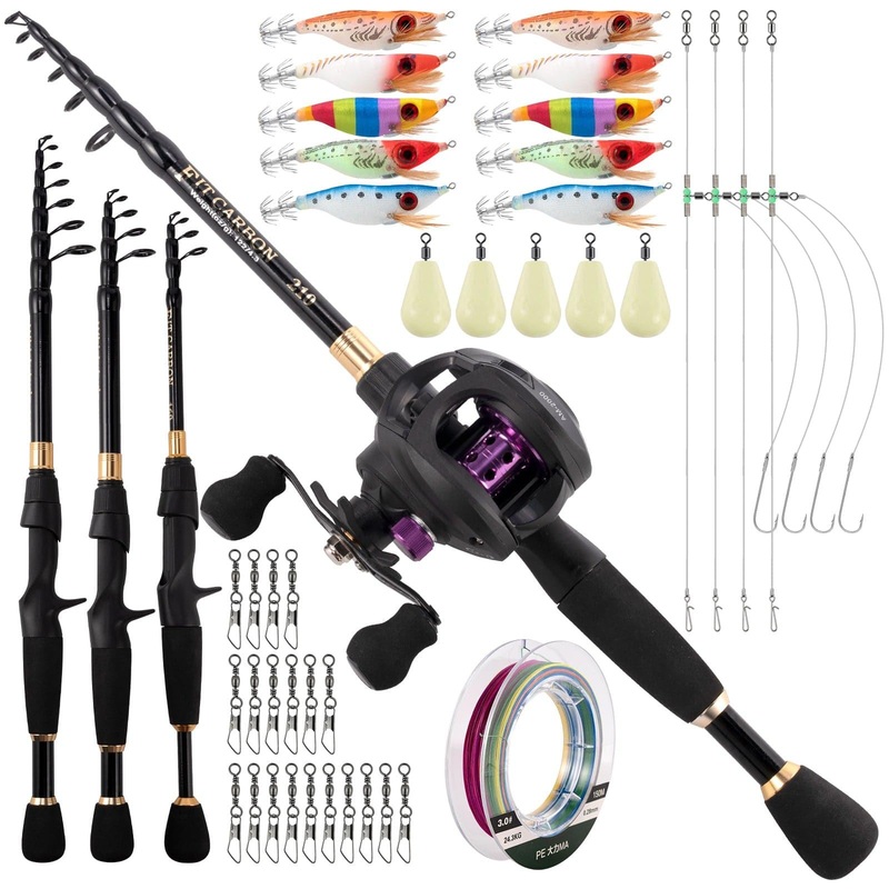 Dr.Fish 45pcs Surf Fishing Rod and Reel Combo 1.6m Left