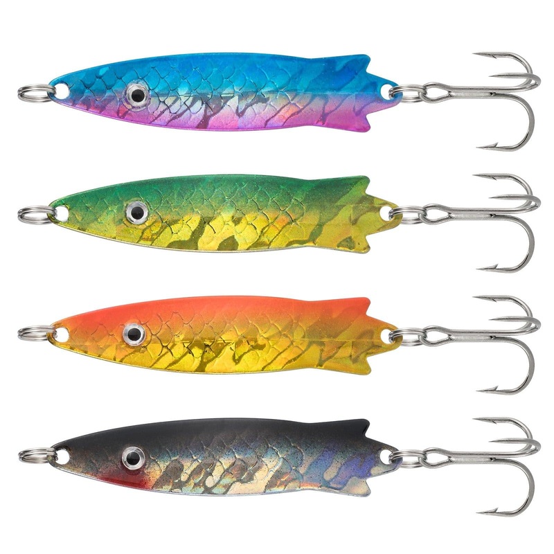 Dr.Fish 4pcs Spoons Fishing Spinners Lures 2.28” 0.4oz