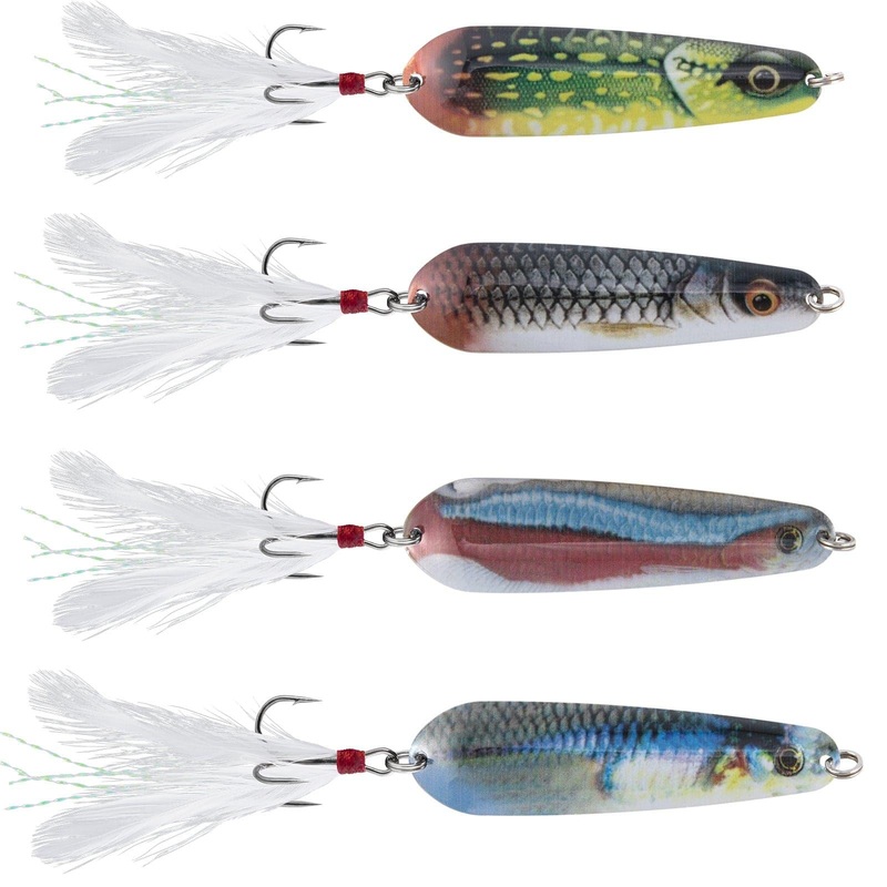 Dr.Fish 4pcs Spoons Lures with #4 Hook  3.34″ 0.38oz