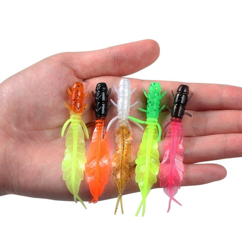 Dr.Fish 5pcs Artificial Creature Jig Head Hook 75cm1.32g A