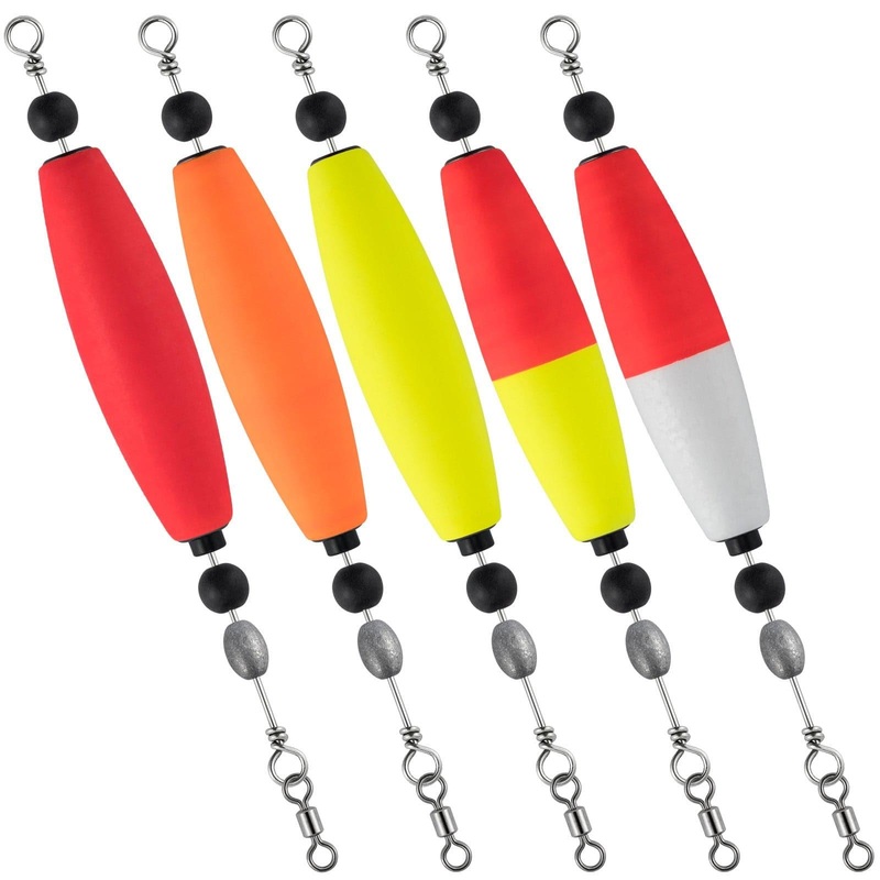 Dr.Fish 5pcs Catfish Float Rigs Fishing Bobbers Rattling 2.53 red 6cm/2.56in