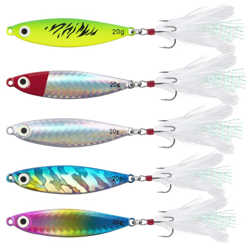 Dr.Fish 5pcs Spinner Hard Bait 2.5” 0.7oz