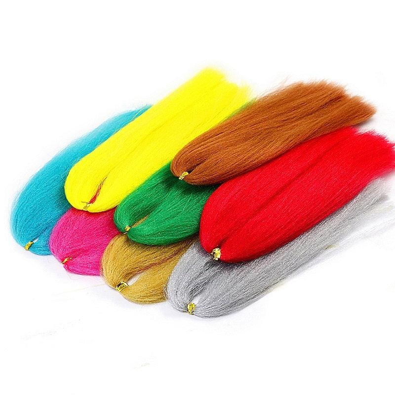 Dr.Fish 1 Pack 40CM Synthetic Fiber Fly Tying Material (12 colors) black coffee