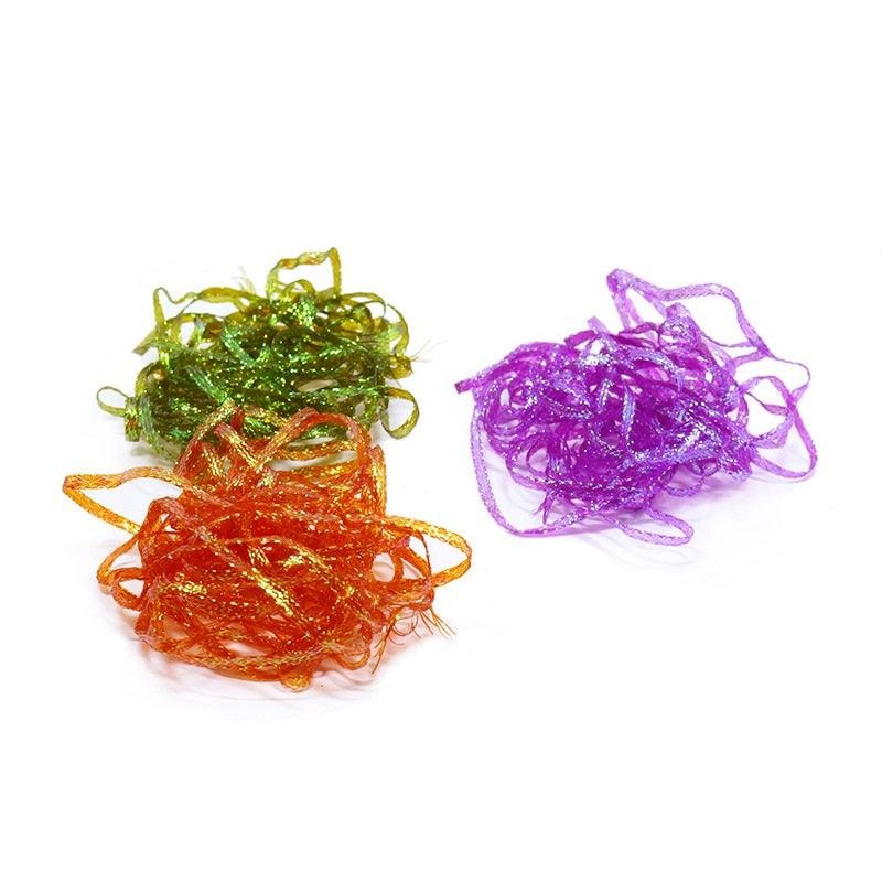 Dr.Fish  1 pcs Diamond Braid Crystal Flash  Fly Tying Materials (10 colors) white