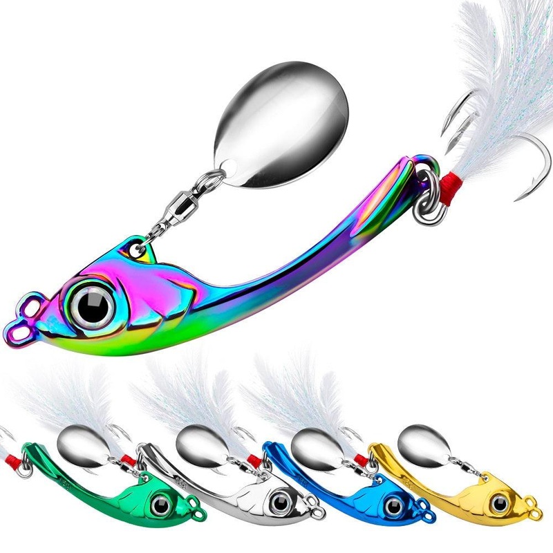 Dr.Fish 1 pcs Metal Spinner Lure Fishing Spoons 9g 13g 17g 9g Laser