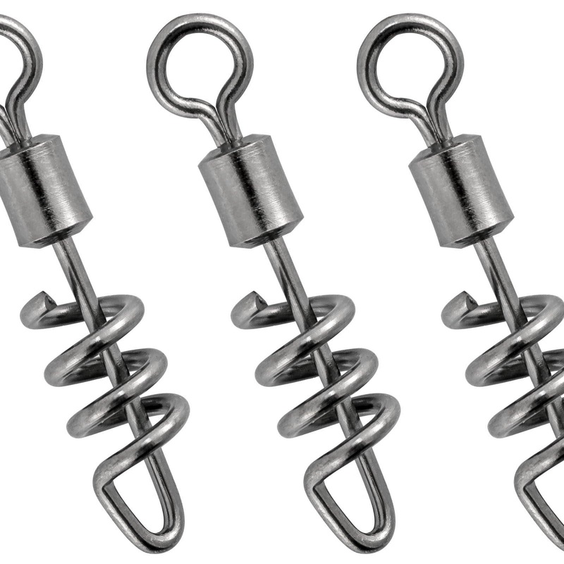 Dr.Fish 10/20pcs Corkscrew Swivels Snaps 42-220lb #10 -30lb/20pcs
