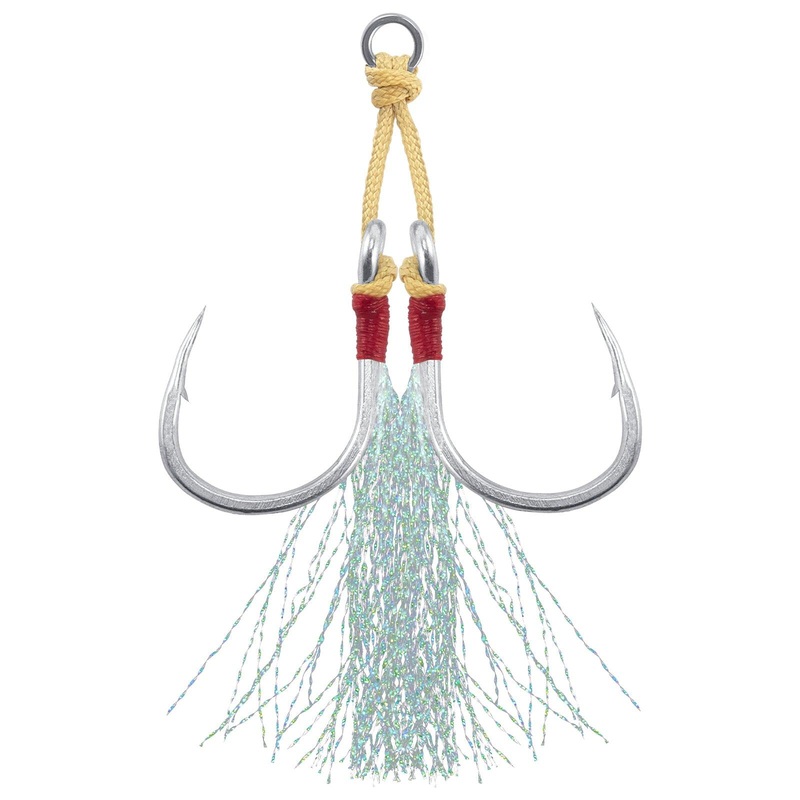 Dr.Fish 10pcs Double Jigging Assist Hooks 1/0#-11/0# 1/0#