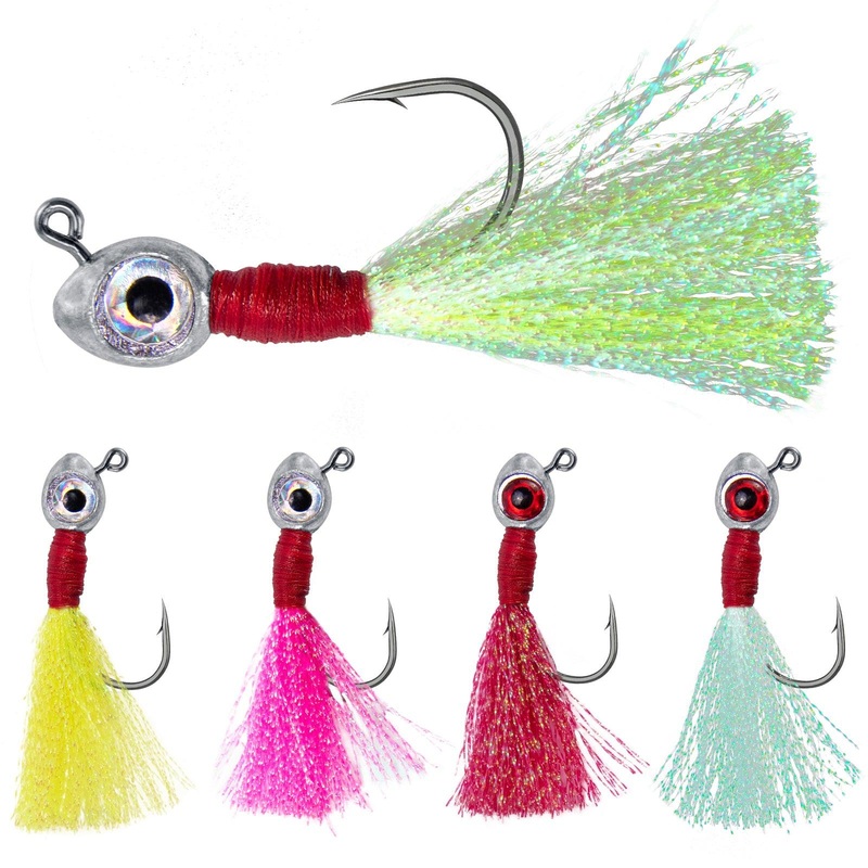 Dr.Fish 10pcs Fishing Eyes Jigs 3/16-1/2oz 5g Red