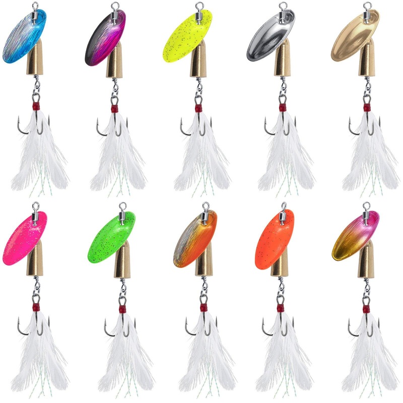 Dr.Fish 10pcs Spinnerbait Lures Kits 3.5/7.5g 3.5g