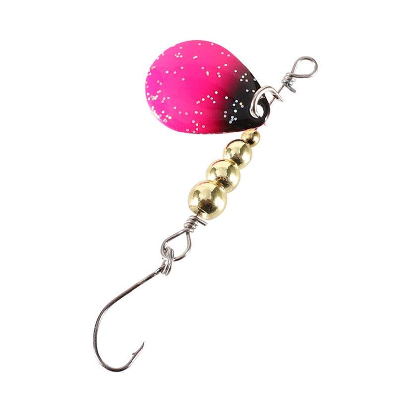Dr.Fish 2 pcs Shining Spinner with Single Hook 3.5g 4.5g 3.5g Pink Black