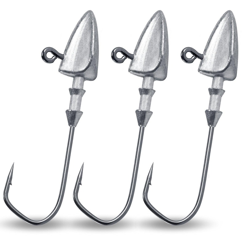 Dr.Fish 20pcs High Carbon Steel Texas Jig 1/8-1/2oz 1/8oz