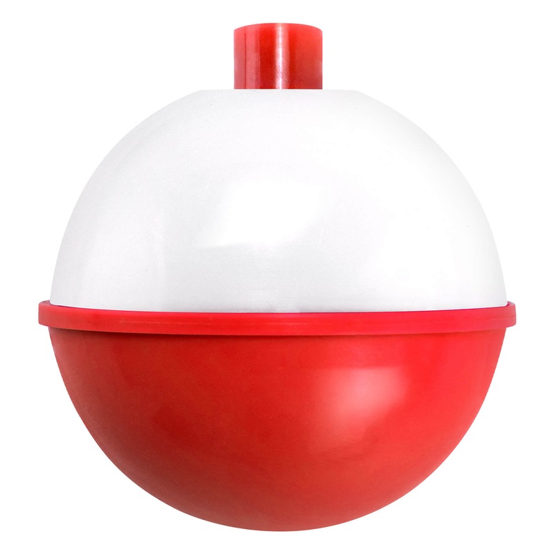 Dr.Fish 20pcs Push Button Fishing Bobbers Floats 1”-2” 2.4cm/1in Red/White