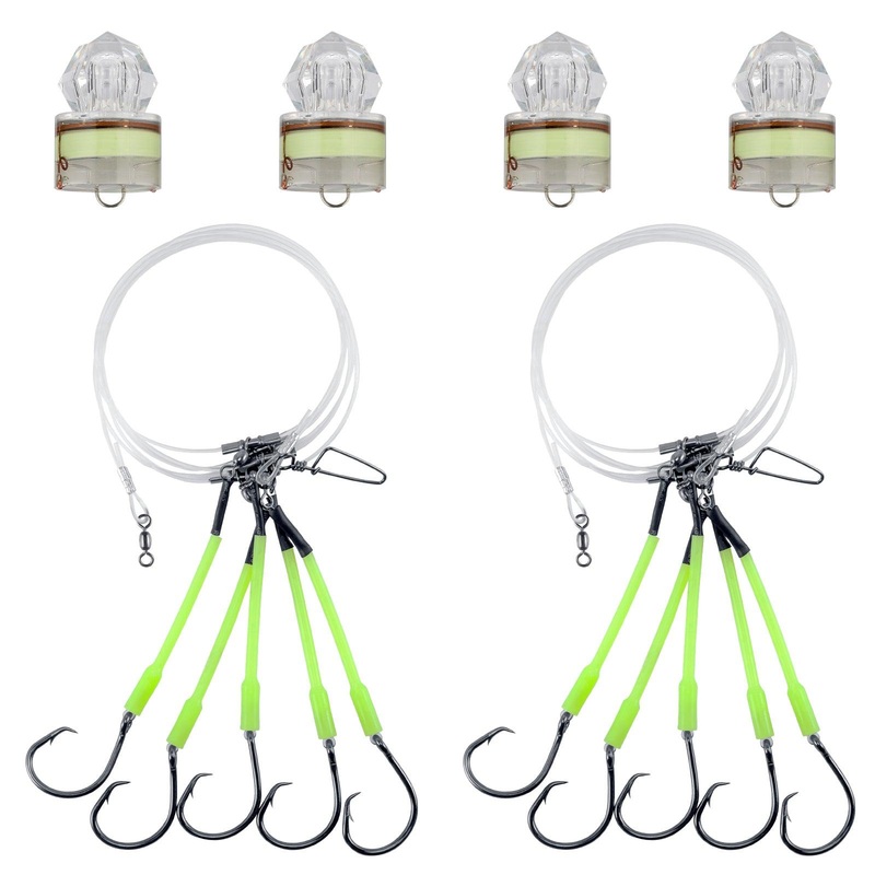 Dr.Fish 2pcs Diamond Deep Drop Snapper Rigs 6/0-9/0 6/0
