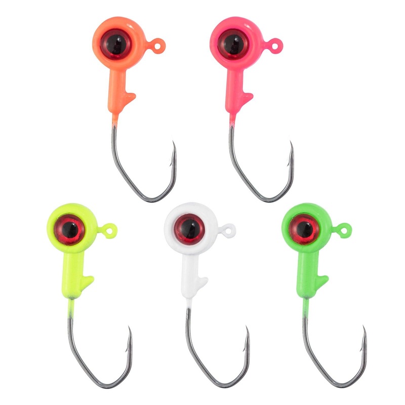 Dr.Fish 30pcs Big Eye Jig Heads 1/32oz-1/8oz(with Box) 1/32oz