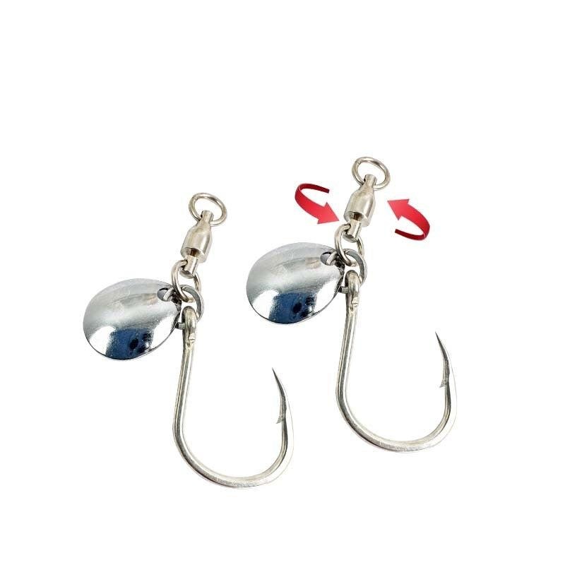 Dr.Fish  3pcs Carbon Steel Spinner Baits 1/0 2/0 3/0 5/0 1/0