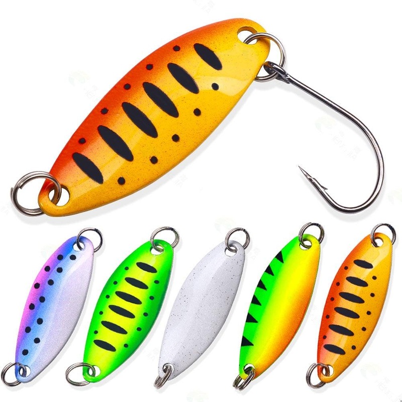 Dr.Fish 3pcs Colorful Fishing Spoon Lures 1/10oz Purple