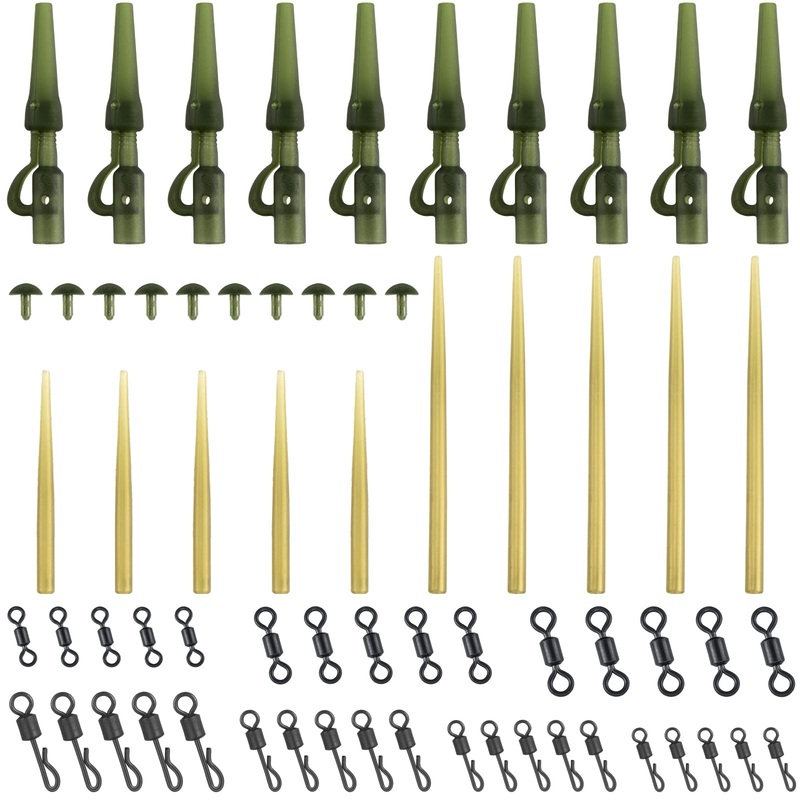 Dr.Fish 55 pcs Carp Fishing Safety Lead Clip Kit