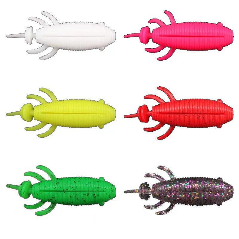 Dr.Fish 5pcs Artificial Insects Soft Plastic Lures 8cm 13g Red
