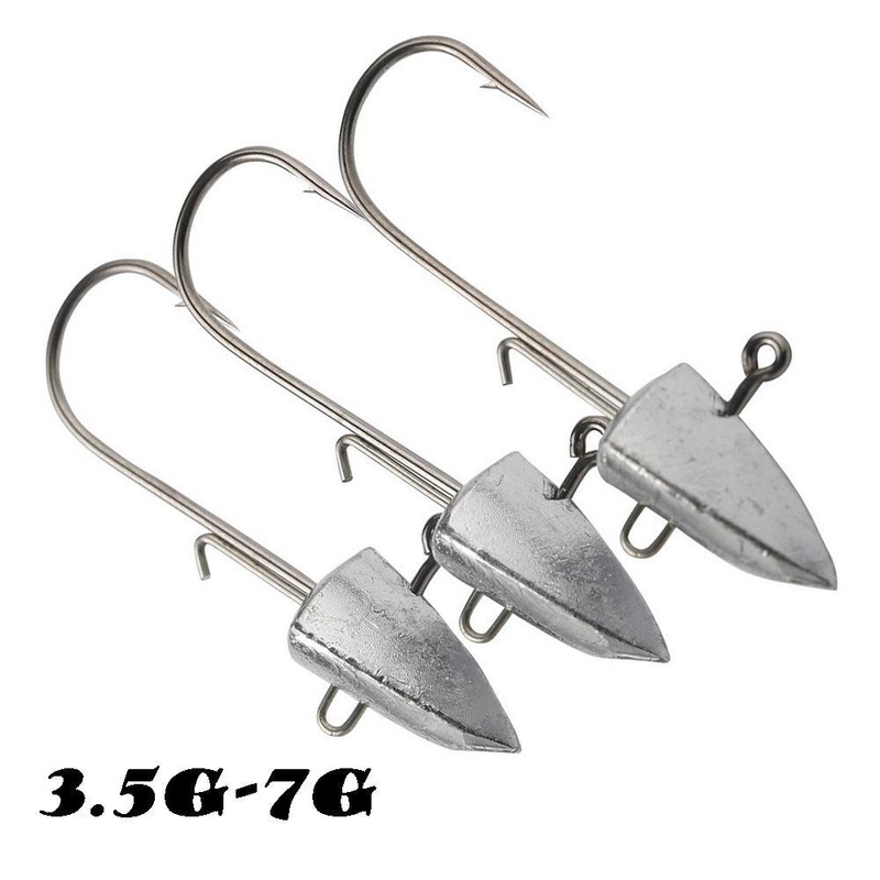 Dr.Fish 5pcs Fishing Jigs Barb Hook Kit 3.5g 5g 7g 3.5g
