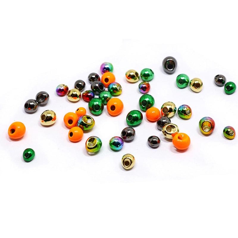 Dr.Fish 5pcs Fly Tying Offset Tungsten Beads 2.3-3.8mm 2.3mm Rainbow