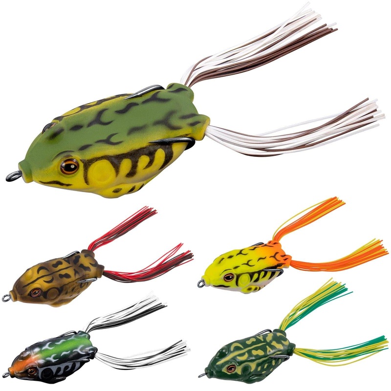 Dr.Fish 5pcs Topwater 3D Frog Fishing Lures Kit  0.33/0.43oz 0.33oz 9.3g)