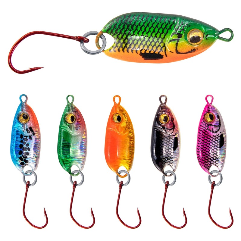 Dr.Fish 6pcs Micro Fishing Spoon Lure Kit 1″ 3/16oz