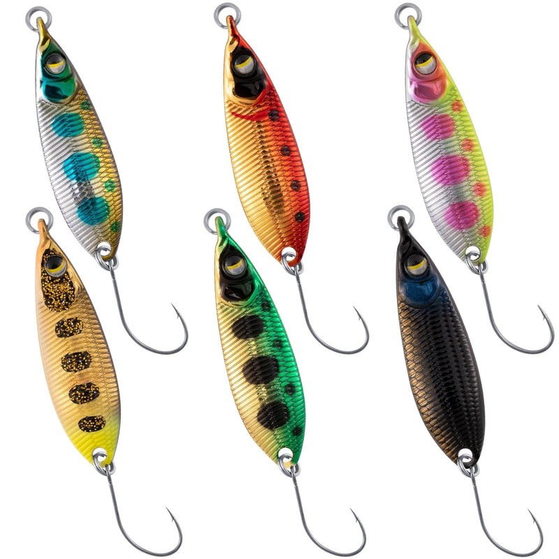 Dr.Fish 6pcs Trout Fishing Spoon Lure Kit  1/8  3/16oz 1/8oz (3.5g)
