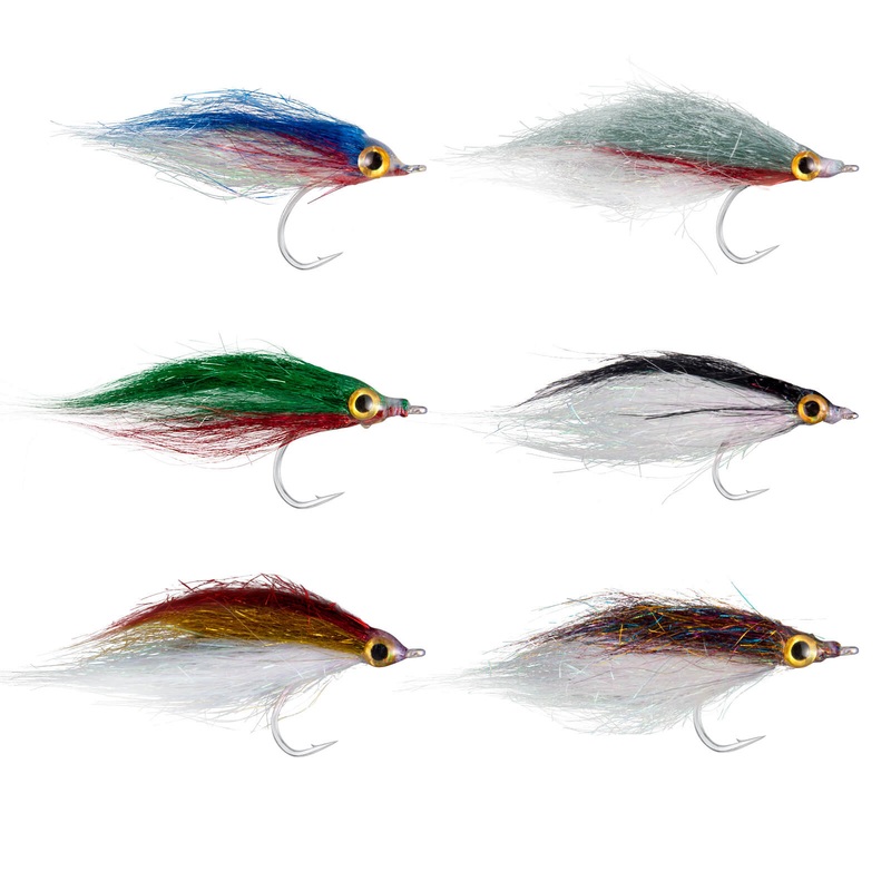 Dr.Fish 6pcs Wounded Minnow Fly Ice Dub #6-1.9”