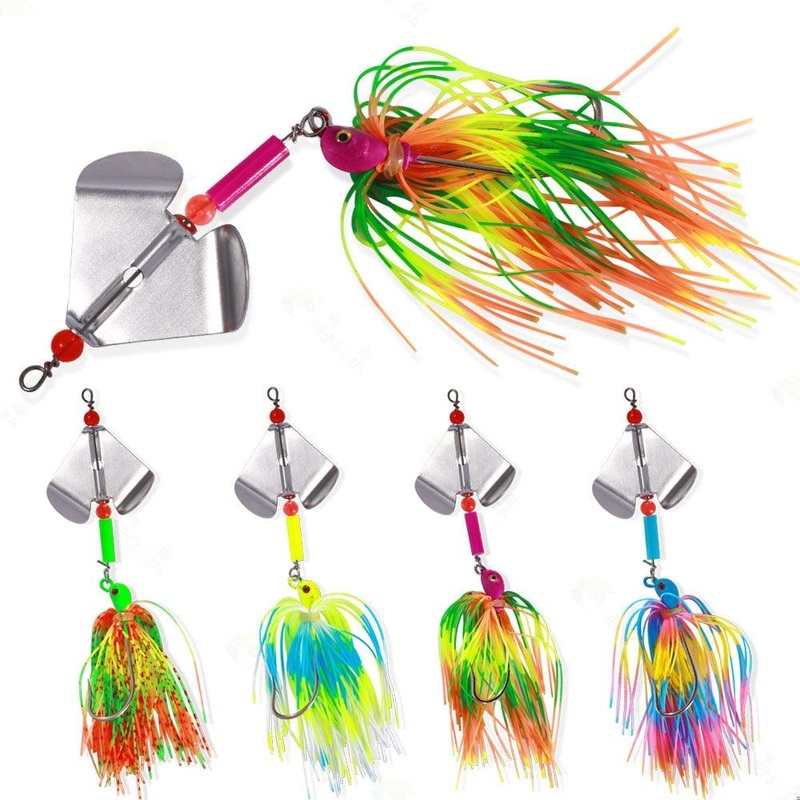 Dr.Fish Colorful Spinner Baits Jigs 12.6cm 12g 1#