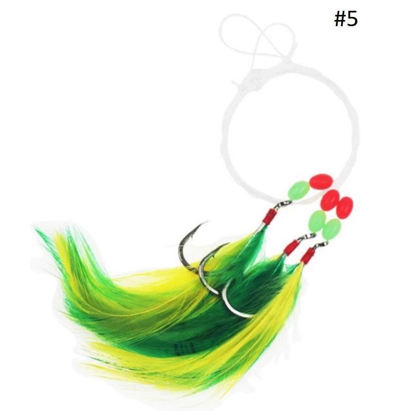 Dr.Fish Feather Rig Fishing Lure Bait Rig Tackle #1