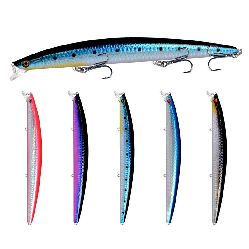 Dr.Fish Fishing Lures PVC Floating Hard Baits with 3 Hooks 5 Colors 18cm 24g Pink