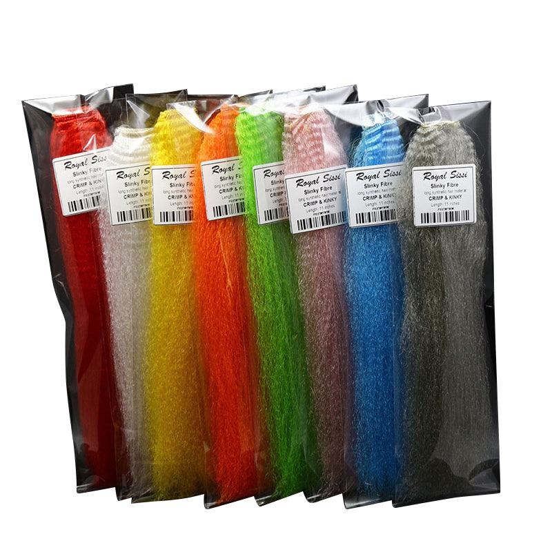 Dr.Fish Fly Tying Materials Fuzzy Fiber (8 colors) white