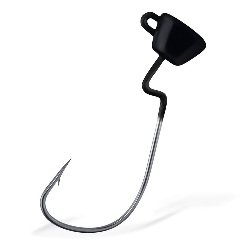Dr.Fish 10pcs EWG Ned Rig Jig Heads 1/16oz-1/6oz Black 1/16oz
