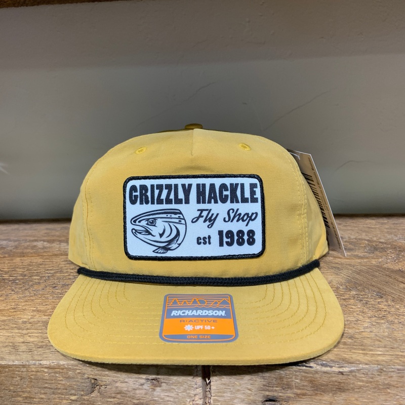 Grizzly Hackle Patch Vintage Hat – Est 1988 Mustard