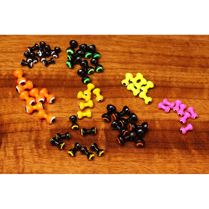 Double Pupil Lead Eyes Small Black W Fl Orange And Black