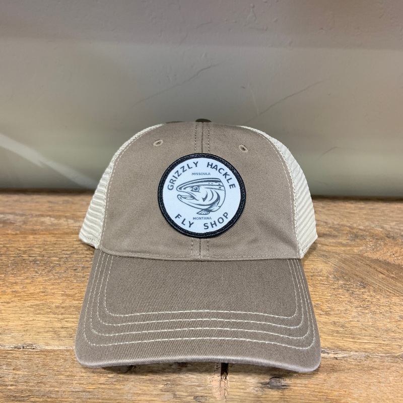 Grizzly Hackle Circle Fish-Washed Trucker Driftwood/Khaki