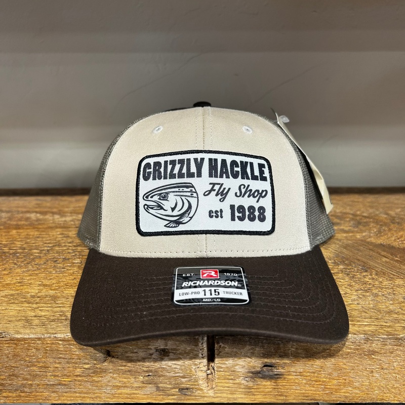 Grizzly Hackle Patch Hat – Est 1988 Birch/Chocolate/Loden
