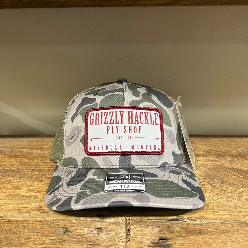 Grizzly Hackle Patch Hat Marsh Duck Camo/Loden