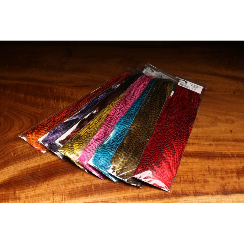 Hareline Half Dyed Grizzly Saddles Brown