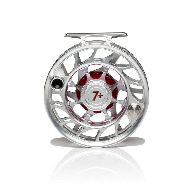 Hatch Iconic Fly Reel, 7 Plus Clear/Red Large Arbor