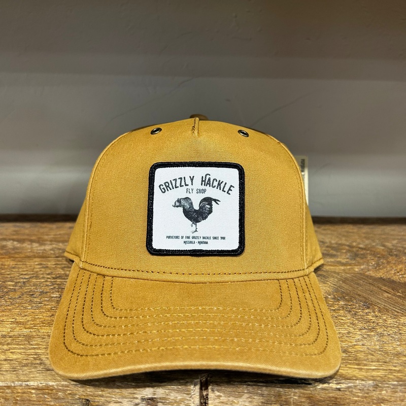 Grizzly Hackle “Grizzly Chicken” Patch Trucker Hat Wheat