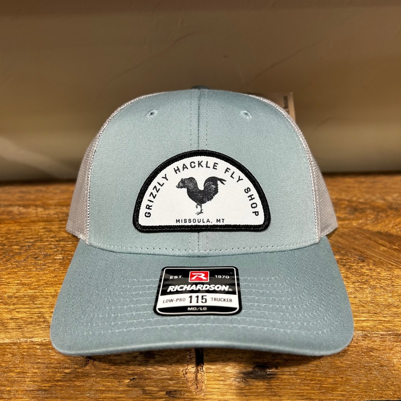 Grizzly Hackle Half Chicken Hat Teal/Grey