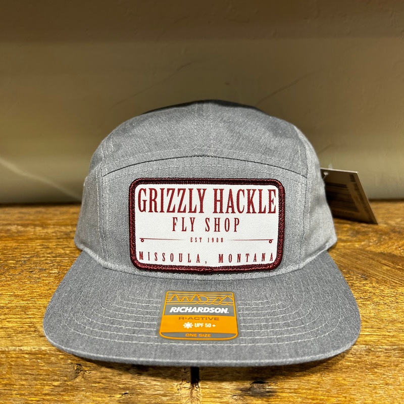 Grizzly Hackle Patch 5-Panel Hat Grey