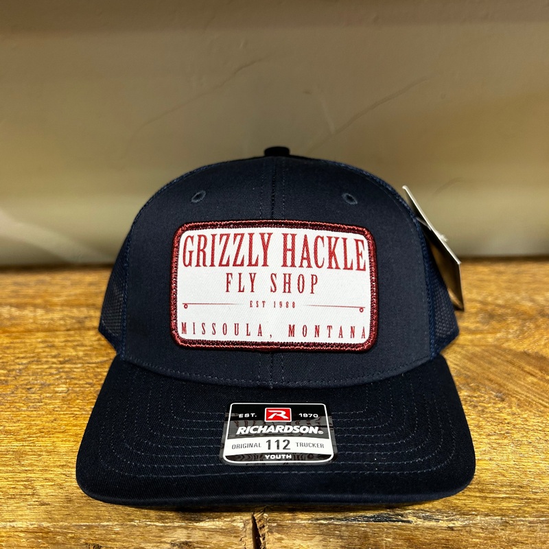 Grizzly Hackle Patch Youth Hat Navy
