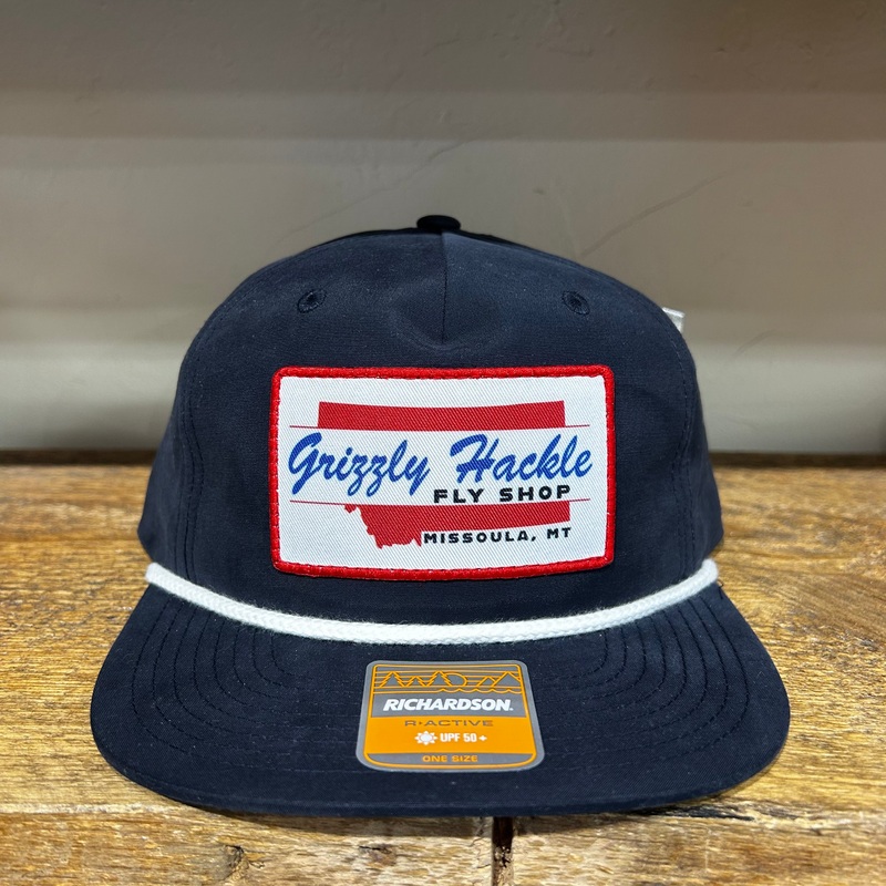 Grizzly Hackle Treasure State Vintage Hat Black/White